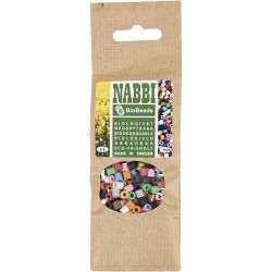 NABBI BioBeads, size 5x5 mm, hole size 2.5 mm, medium, assorted colours, 1000 pc/ 1 pack