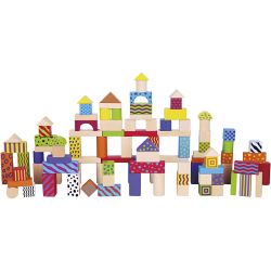 VIGA wooden blocks with pattern