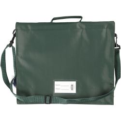 School Bag, D. 6 cm, size 36x31 cm, green, 1 pc