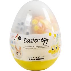 Craft Mix Easter Egg, H: 14 cm, dia. 11 cm, 1 pc