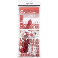 Creative Mix, Paper craft, red, white, 1 pack