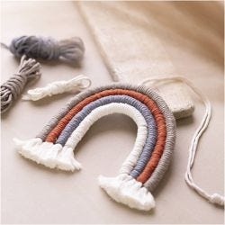 Mini Craft Kit Macramé , Rainbow, 1 pack
