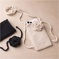 Mini Craft Kit Crochet, Bag with Rose, 1 pack