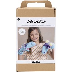 Craft Kit Decoration, Sock Monster, assorted colours, 1 pack