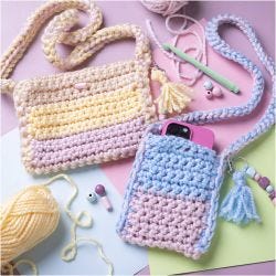 Starter Craft Kit Crochet, Bags, assorted colours, 1 pack