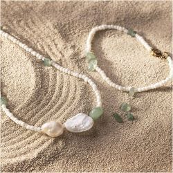 Mini Craft Kit Jewellery, Aventurine Necklace and Bracelet, 1 pack