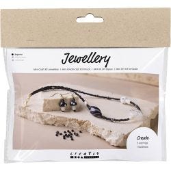 Mini Craft Kit Jewellery, Chunky Necklace, black harmony, 1 pack