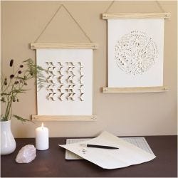 Craft Kit Paper Art, Paper for hanging, off white, 1 pack