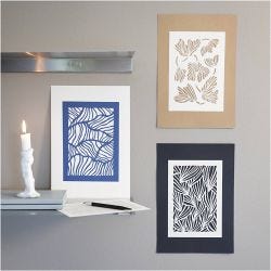 Craft Kit Paper Art, Pictures for hanging, off white, 1 pack
