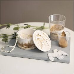 Craft Kit Resin Casting, Jar with lid, beige, off white, 1 pack