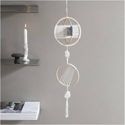 Craft Kit Macramé, Mobile, grey, off white, 1 pack