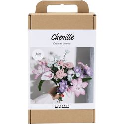 Craft Kit Pipe Cleaner Flowers, Flowers, pastel colours, 1 pack