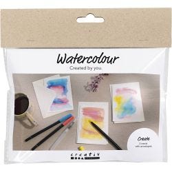 Mini Craft Kit Watercolour, Cards and envelopes, 1 pack