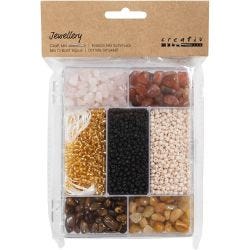 Craft Mix Jewellery, Crystals, size 2,6-10 mm, hole size 0,8-1,2 mm, assorted colours, 1 pack