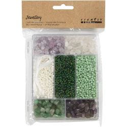 Craft Mix Jewellery, Crystals, size 2,6-10 mm, hole size 0,8-1,2 mm, assorted colours, 1 pack