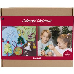 Craft Mix Colourful Christmas, Christmas figures, assorted colours, 1 pack