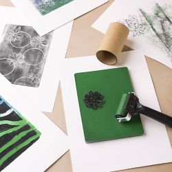 Group Craft Kit Gel Printing, Colourful prints, 1 pack