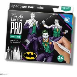 Craft Kit Illustration, Heroes & Villains: Joker, assorted colours, 1 pack