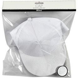 Cap, size 49,5-56 cm, white, 1 pc