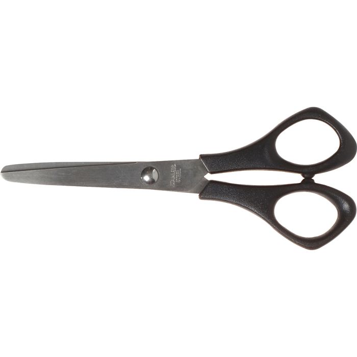 School Scissors, L: 14 cm, round, right, 1 pc