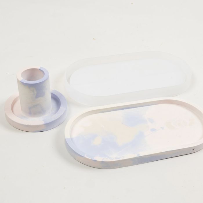 How to make three-coloured marbling when casting