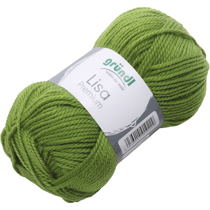 Acrylic yarn, light green, 50 g/ 1 ball