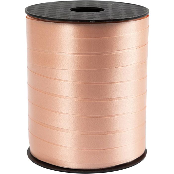 Curling Ribbon, W: 10 mm, glossy, beige, 250 m/ 1 roll