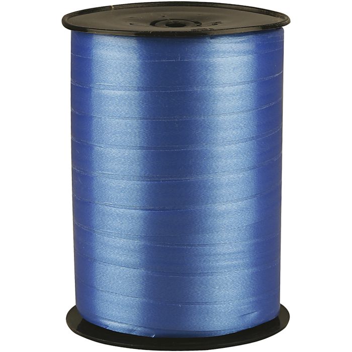Curling Ribbon, W: 10 mm, glossy, blue, 250 m/ 1 roll