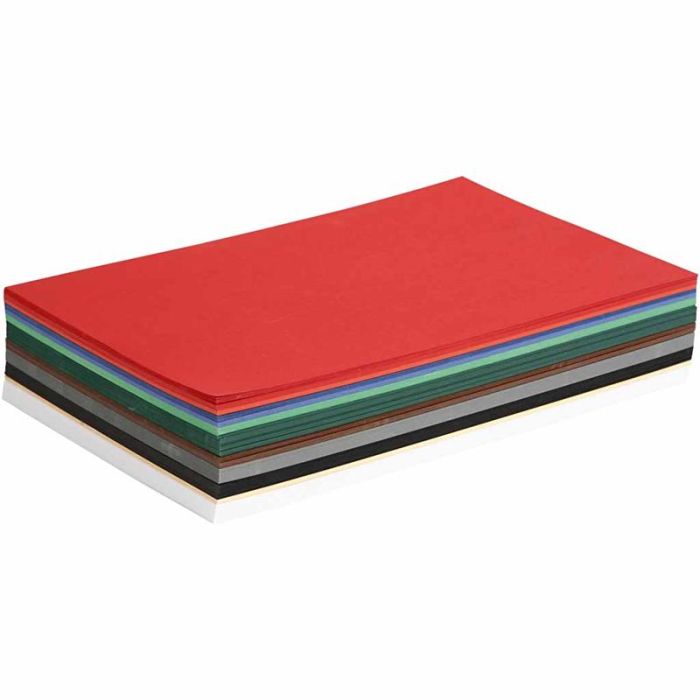 Christmas Cardboard, A4, sheet 210x297 mm, 180 g, assorted colours, 300 ass sheets/ 1 pack