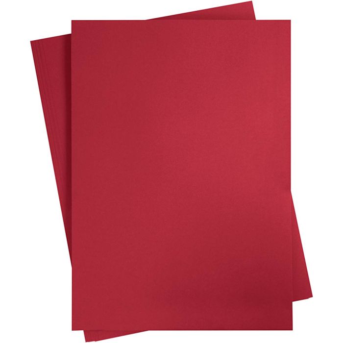 Cardboard, A2, sheet 420x594 mm, 180 g, christmas red, 10 sheet/ 1 pack