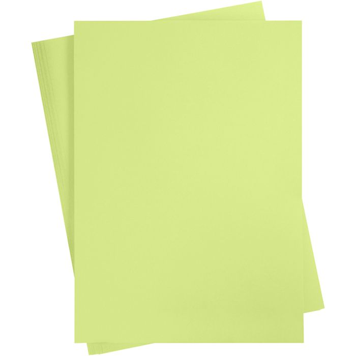 Cardboard, A2, sheet 420x594 mm, 180 g, light green, 10 sheet/ 1 pack