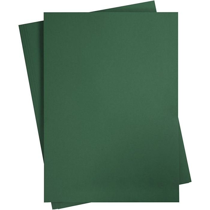 Cardboard, A2, sheet 420x594 mm, 180 g, dark green, 10 sheet/ 1 pack