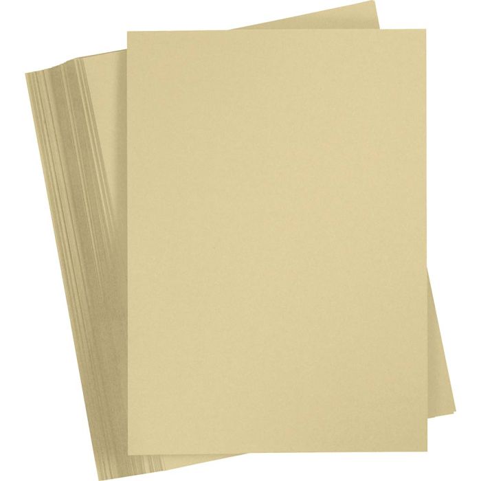 Cardboard, A4, sheet 210x297 mm, 180 g, beige, 100 sheet/ 1 pack