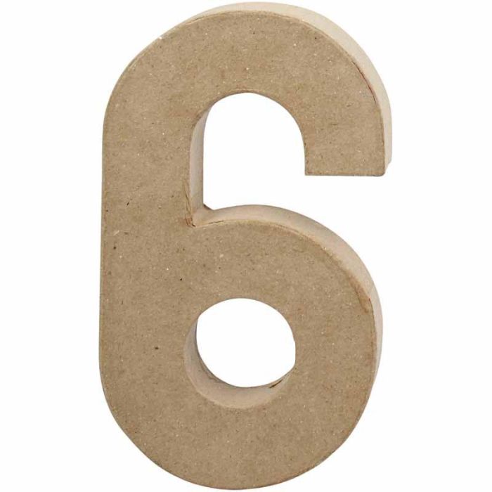 Number, 6, H: 20,5 cm, W: 11,5 cm, thickness 2,6 cm, 1 pc