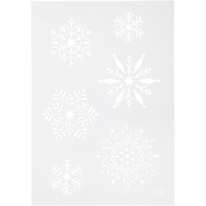 Stencil , A4, sheet 210x297 mm, snowflake, 1 pc