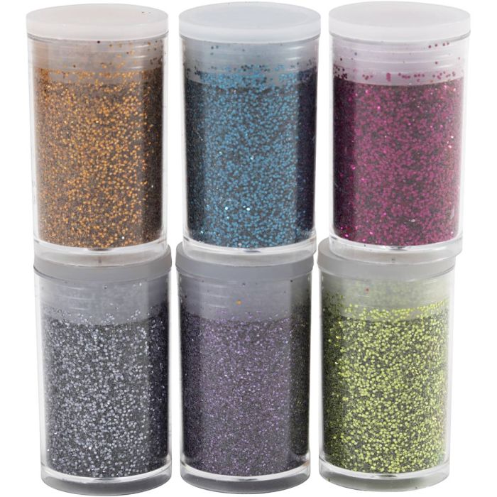 Bio Sparkles, assorted colours, 6x7 ml/ 1 pack