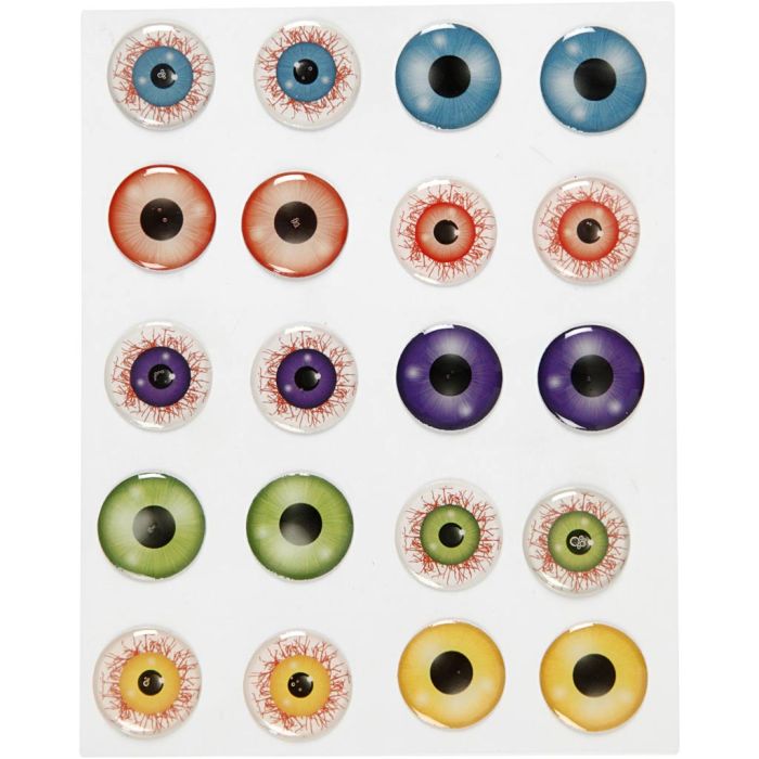 3D Eyes, dia. 20 mm, 1 sheet