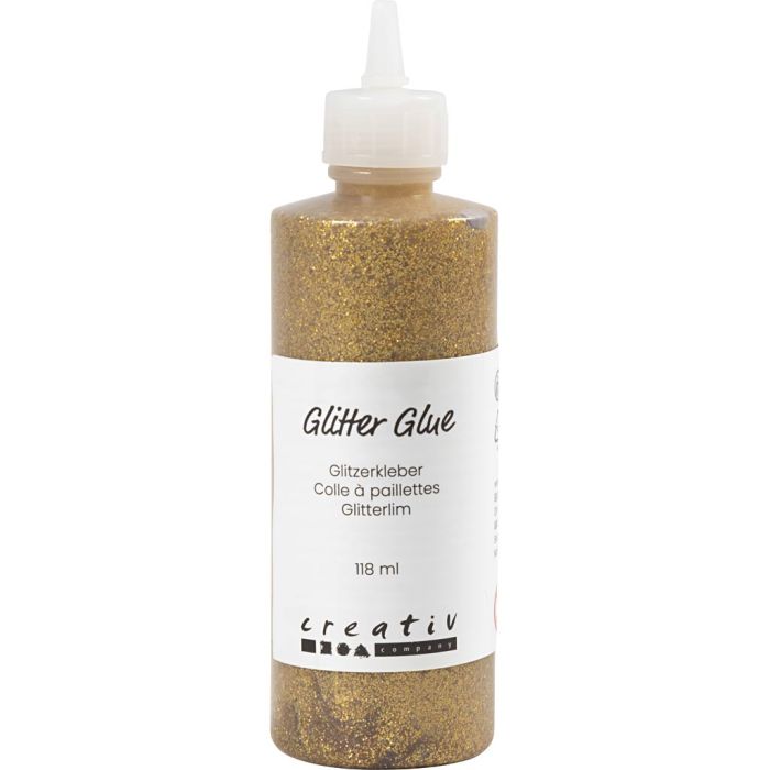 Glitter Glue, gold, 118 ml/ 1 bottle