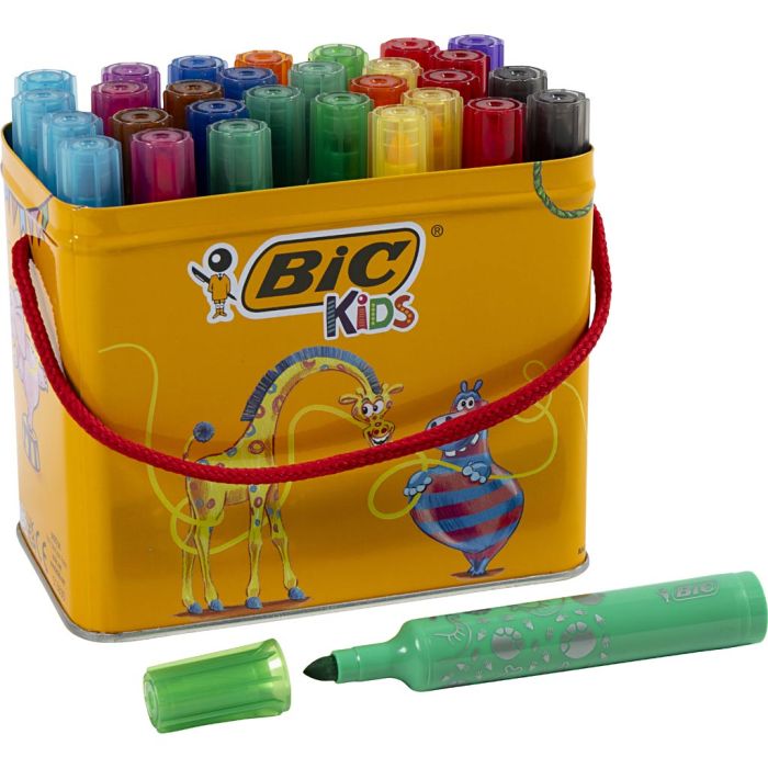 BIC Decoralo Jumbo Markers, line 4 mm, assorted colours, 30 pc/ 1 tub