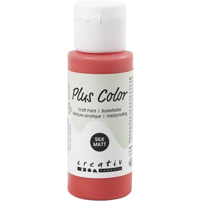 Plus Color Craft Paint, crimson red, 60 ml/ 1 bottle