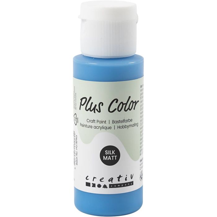 Plus Color Craft Paint, primary blue, 60 ml/ 1 bottle
