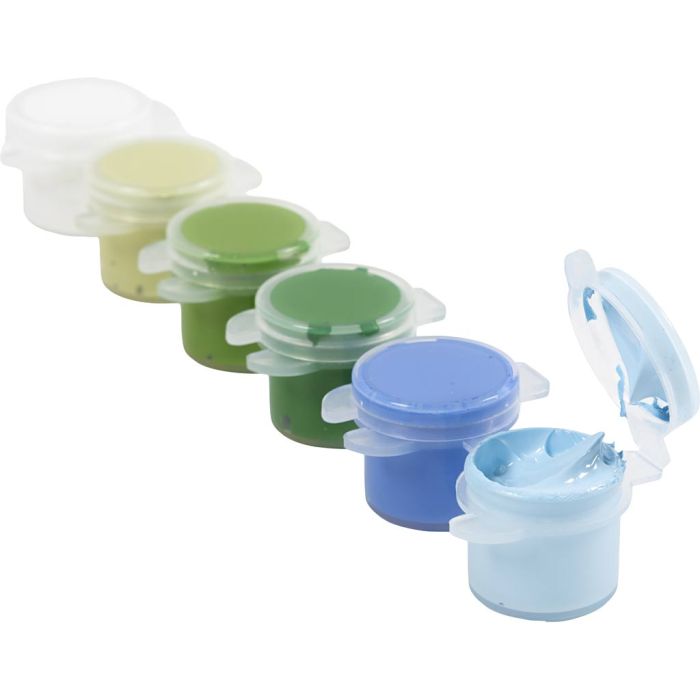 Plus Color Craft Paint, blue/green harmony, 6x5 ml/ 1 pack