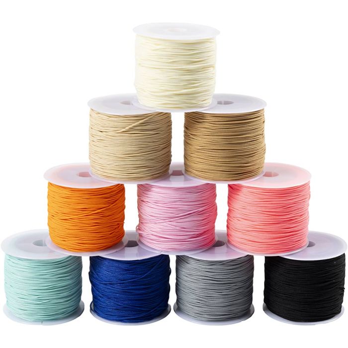 Polyester cord, thickness 0,6 mm, colorful, 10x50 m/ 1 pack