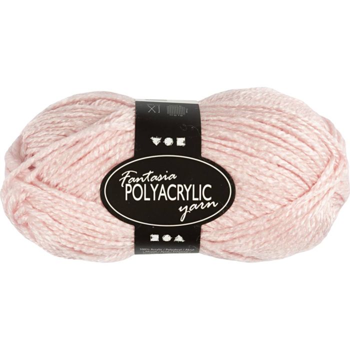 Fantasia Acrylic Yarn, L: 80 m, needle 4,5-5, light red, 50 g/ 1 ball