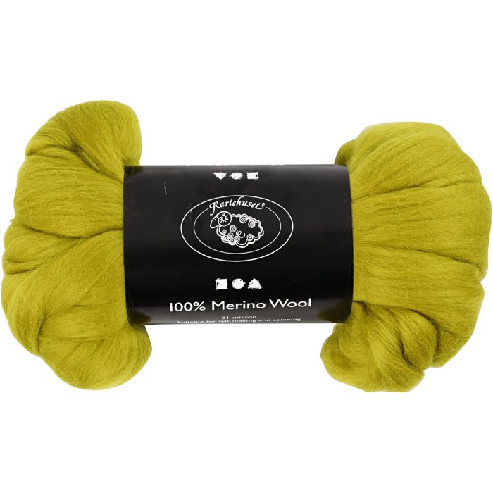 Merino Wool, thickness 21 my, lemon, 100 g/ 1 pack
