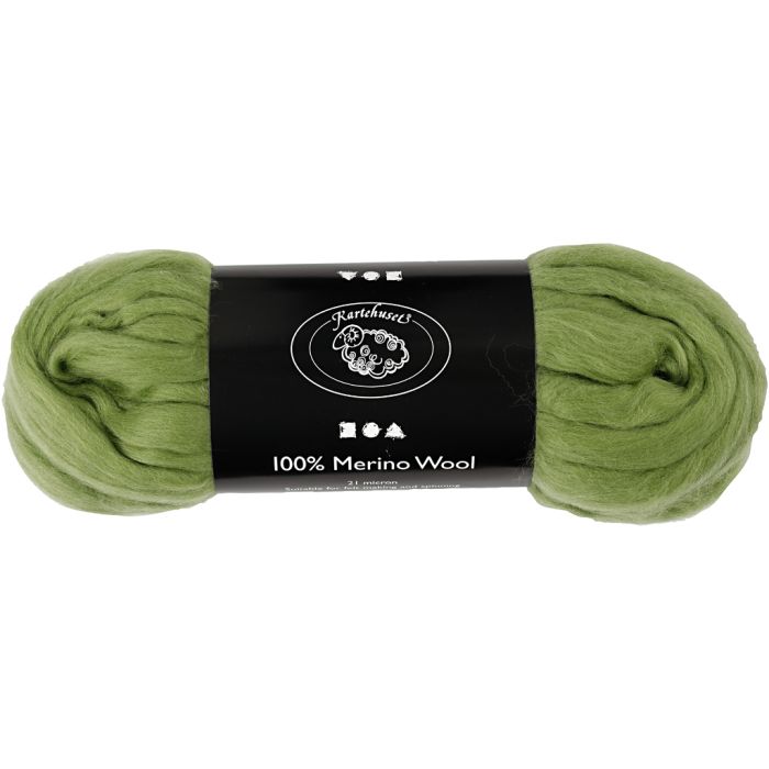 Merino Wool, thickness 21 my, cactus, 100 g/ 1 pack