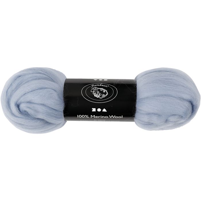 Merino Wool, thickness 21 my, ice blue, 100 g/ 1 pack