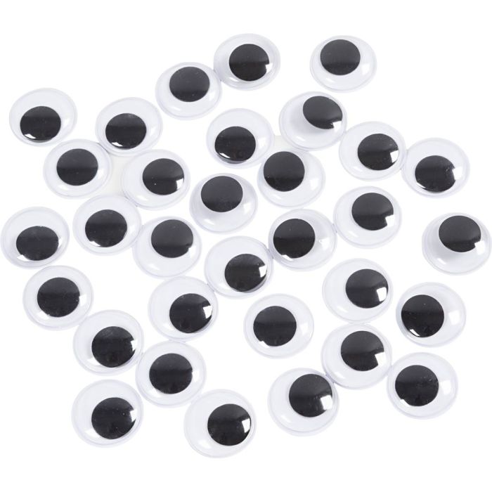 Wiggly Eyes, not sticky, dia. 20 mm, 1000 pc/ 1 pack