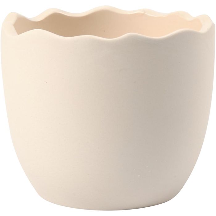 Egg Shell, H: 6,3 cm, dia. 7,5 cm, white, 24 pc/ 1 pack