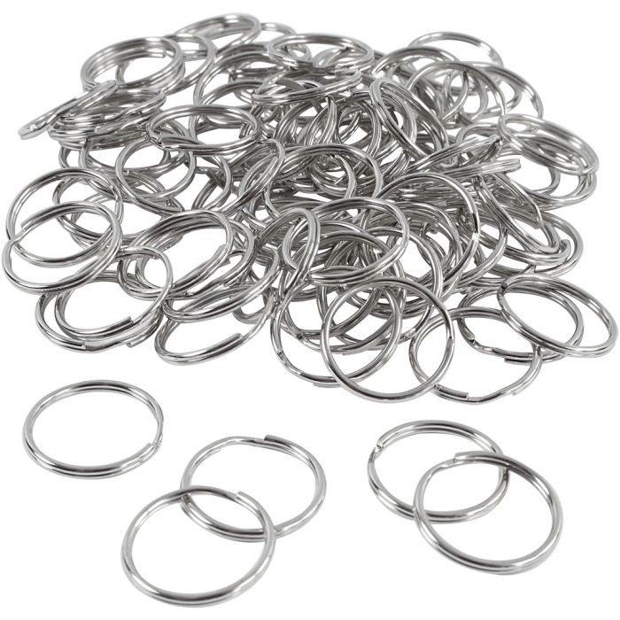 Key rings, dia. 20 mm, 100 pc/ 1 pack